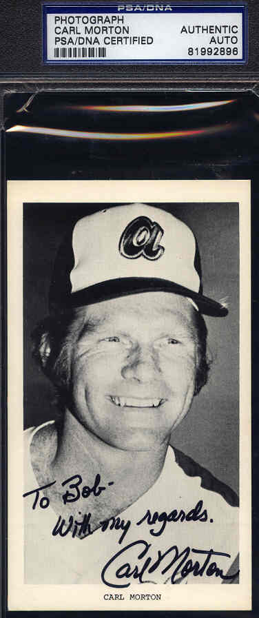 Carl Morton Autograph 1973 Team Issue Photo Psa/dna