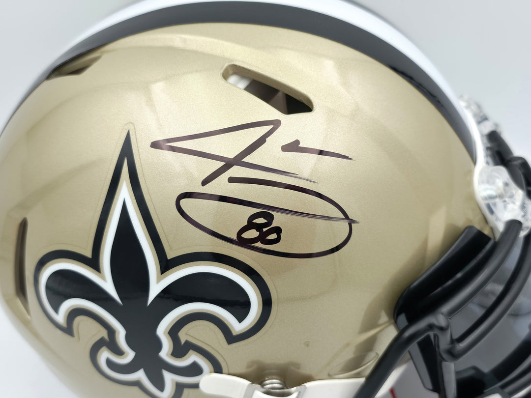 Jarvis Landry Auto Saints Gold Full Size Speed Authentic Helmet Beckett Witness