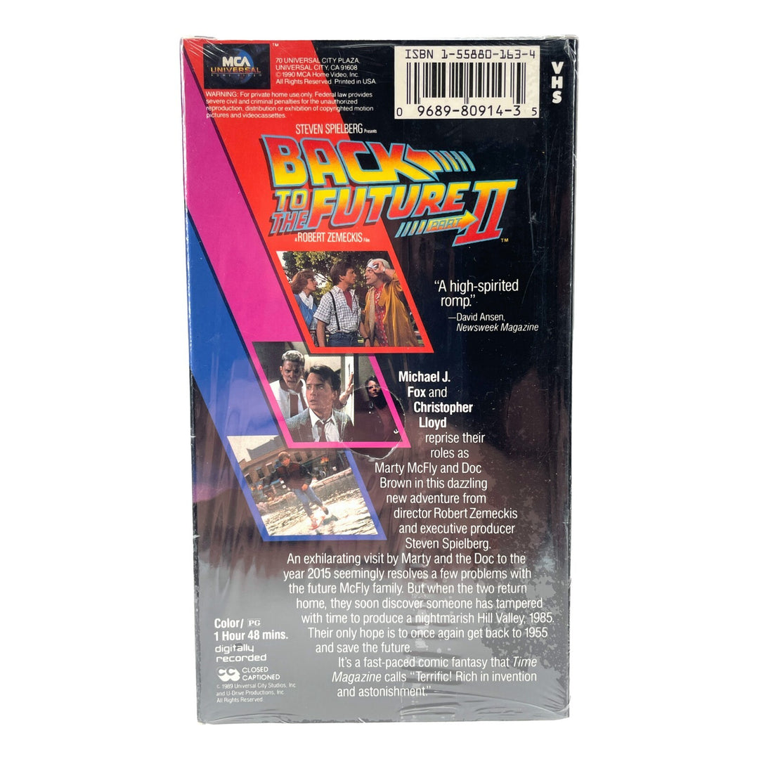 Christopher Lloyd Autographed SEALED Back to Future II VHS Tape 1989 JSA COA