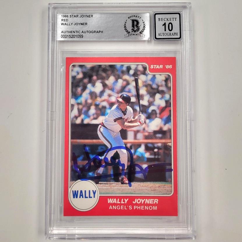 Wally Joyner autograph signed 1986 Star Red RC rookie Angels BAS BGS 10 grade