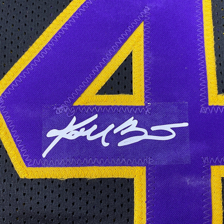 Facsimile Autographed Kobe Bryant #24 Los Angeles LA Black Jersey Size Men's XL