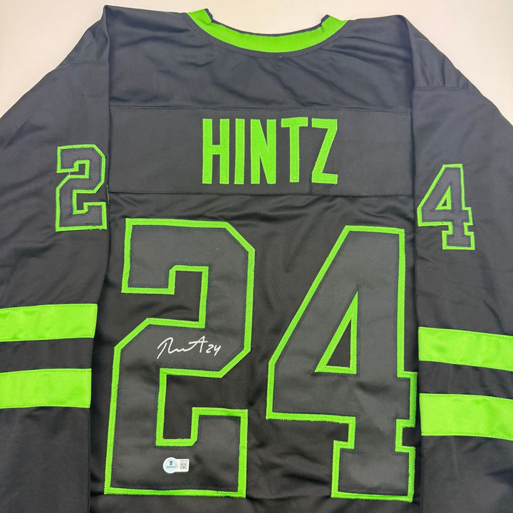 Autographed/Signed Roope Hintz Dallas Black Hockey Jersey BAS COA