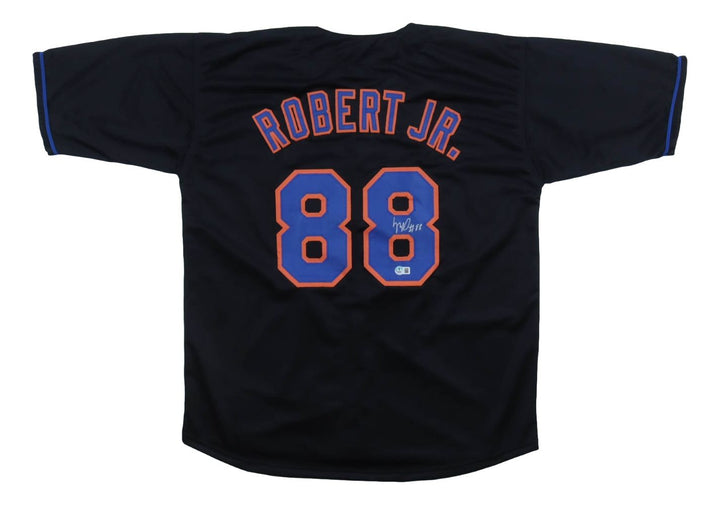Luis Robert New York Signed Black Baseball Jersey BAS