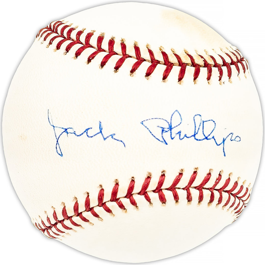 Jack Phillips Signed Official AL Baseball Yankees, Detroit Tigers Beckett QR