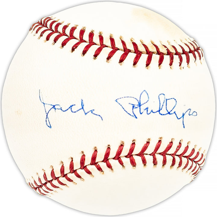 Jack Phillips Signed Official AL Baseball Yankees, Detroit Tigers Beckett QR