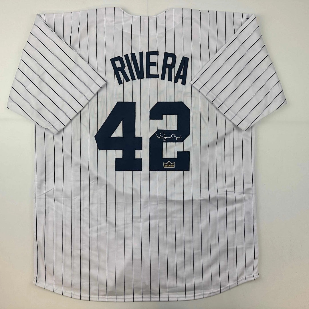 Facsimile Autographed Mariano Rivera New York Pinstripe Reprint Auto Jersey XL