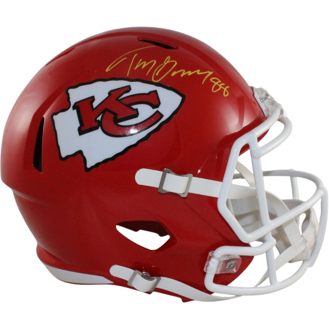 Tony Gonzalez Autographed Kansas City Chiefs F/S Helmet Beckett Witness 56406