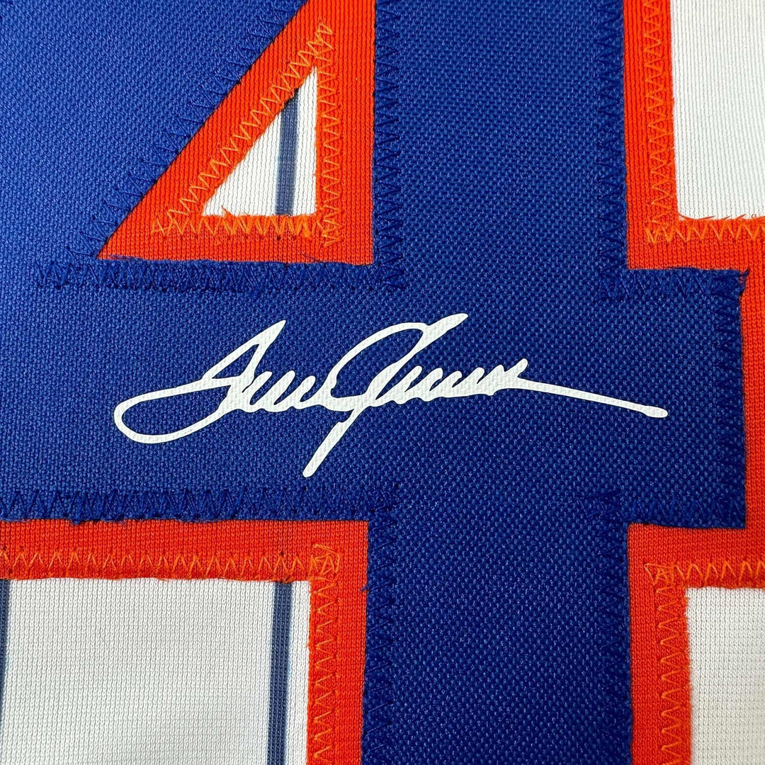 Framed Facsimile Autographed Tom Seaver 33x42 Reprint Laser Auto Jersey
