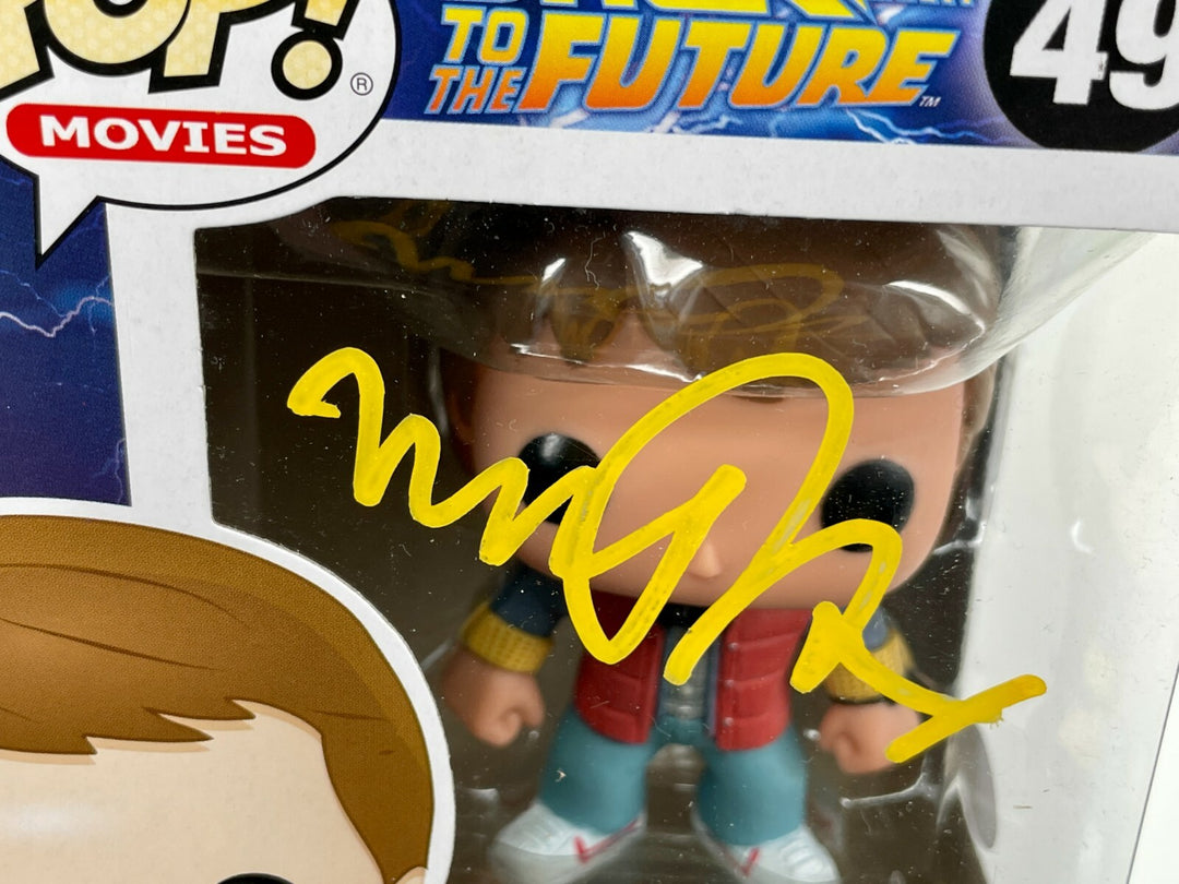 Michael J. Fox Autographed Back to the Future Funko Pop #49 Marty McFly JSA COA