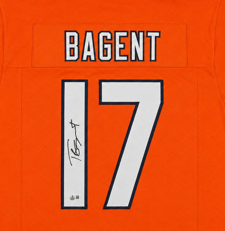 Chicago Bears Tyson Bagent Signed Orange Jersey Beckett BAS QR