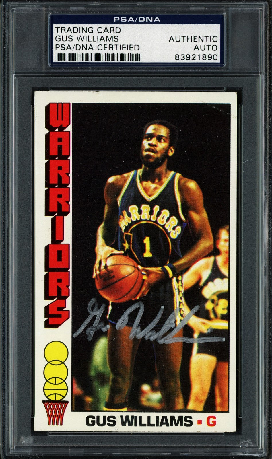 Gus Williams Signed 1976-77 Topps RC 69 Golden State Warriors PSA/DNA #83921890
