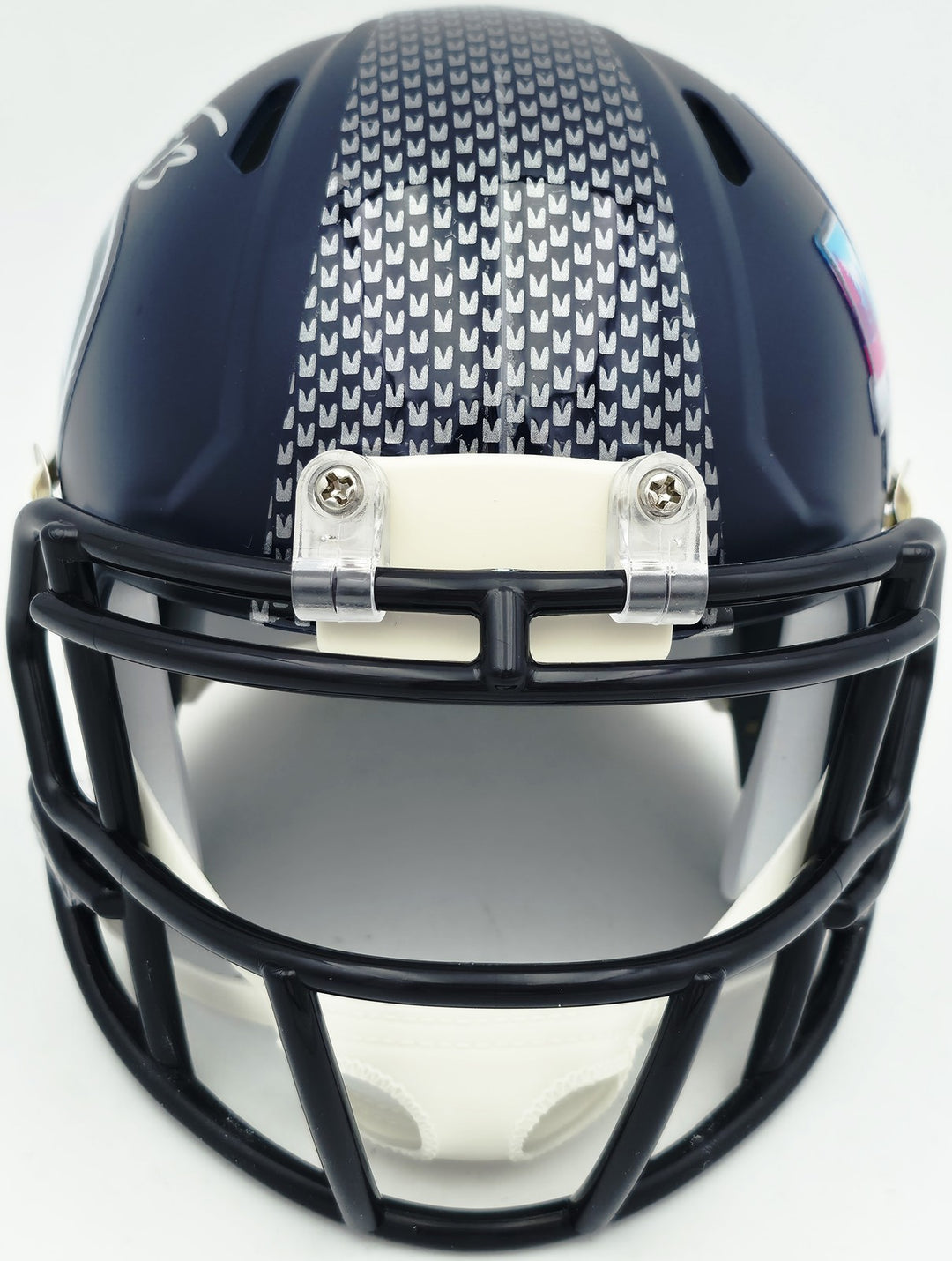 Ernest Jones IV Signed Seahawks Blue SB LX Champions Logo Speed Mini Helmet MCS