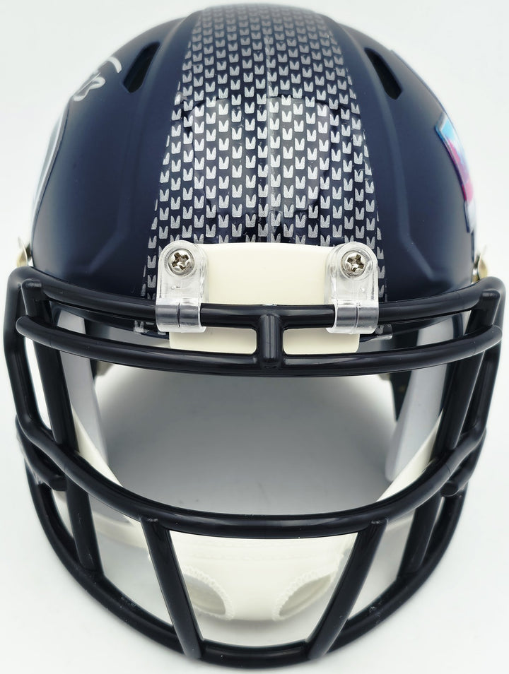 Ernest Jones IV Signed Seahawks Blue SB LX Champions Logo Speed Mini Helmet MCS