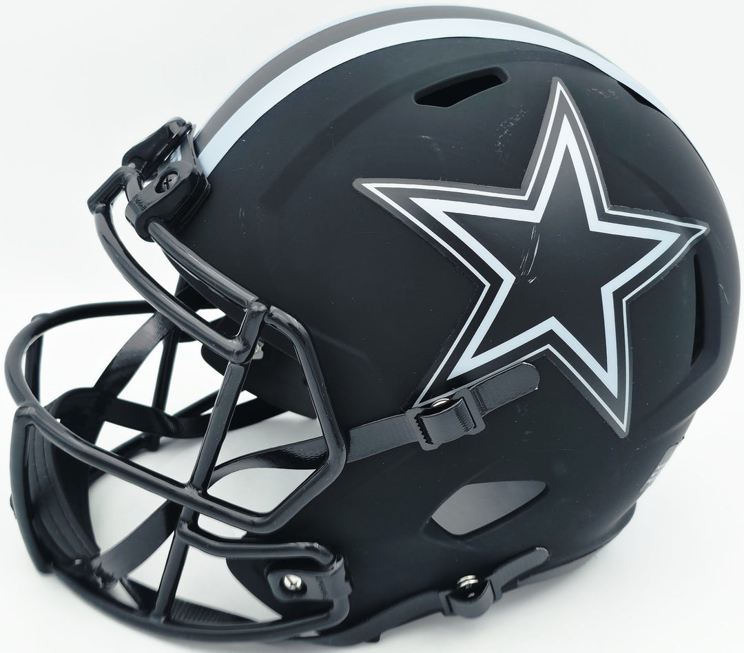 George Pickens Signed Cowboys Eclipse Black Full Sz Speed Rep Helmet JSA