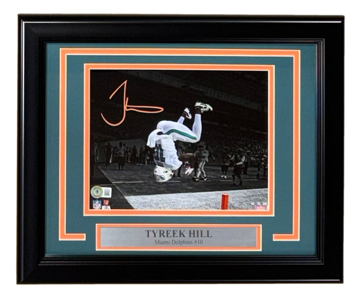 Tyreek Hill Signed Framed 8x10 Miami Dolphins Photo BAS