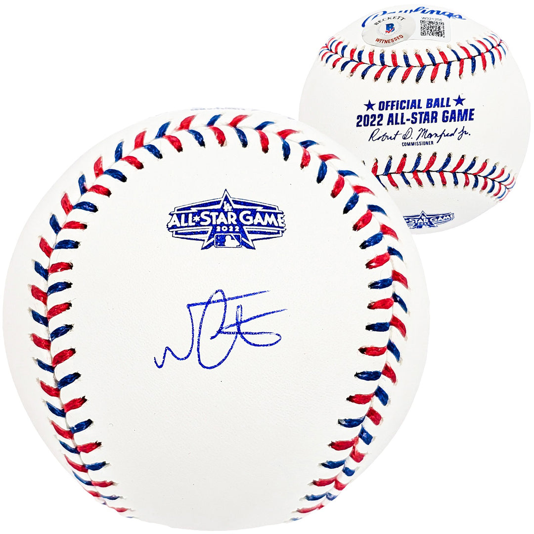 Nestor Cortes Auto Official 2022 AS Game Logo Baseball Brewers Yankees Beckett