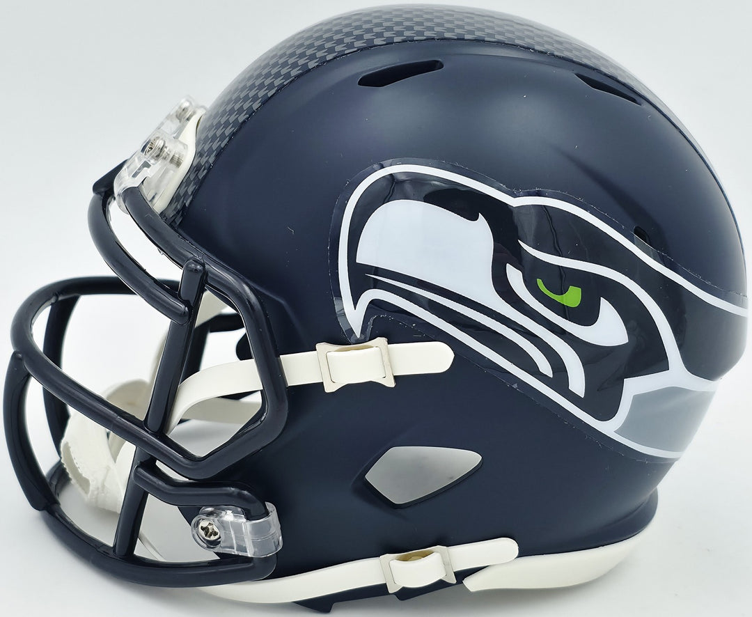 Ernest Jones IV Signed Seattle Seahawks Blue Speed Mini Helmet MCS Holo