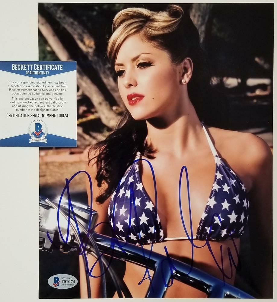 Brittney Palmer signed 8x10 Photo #2 Model & UFC Ring Girl ~ Beckett BAS COA