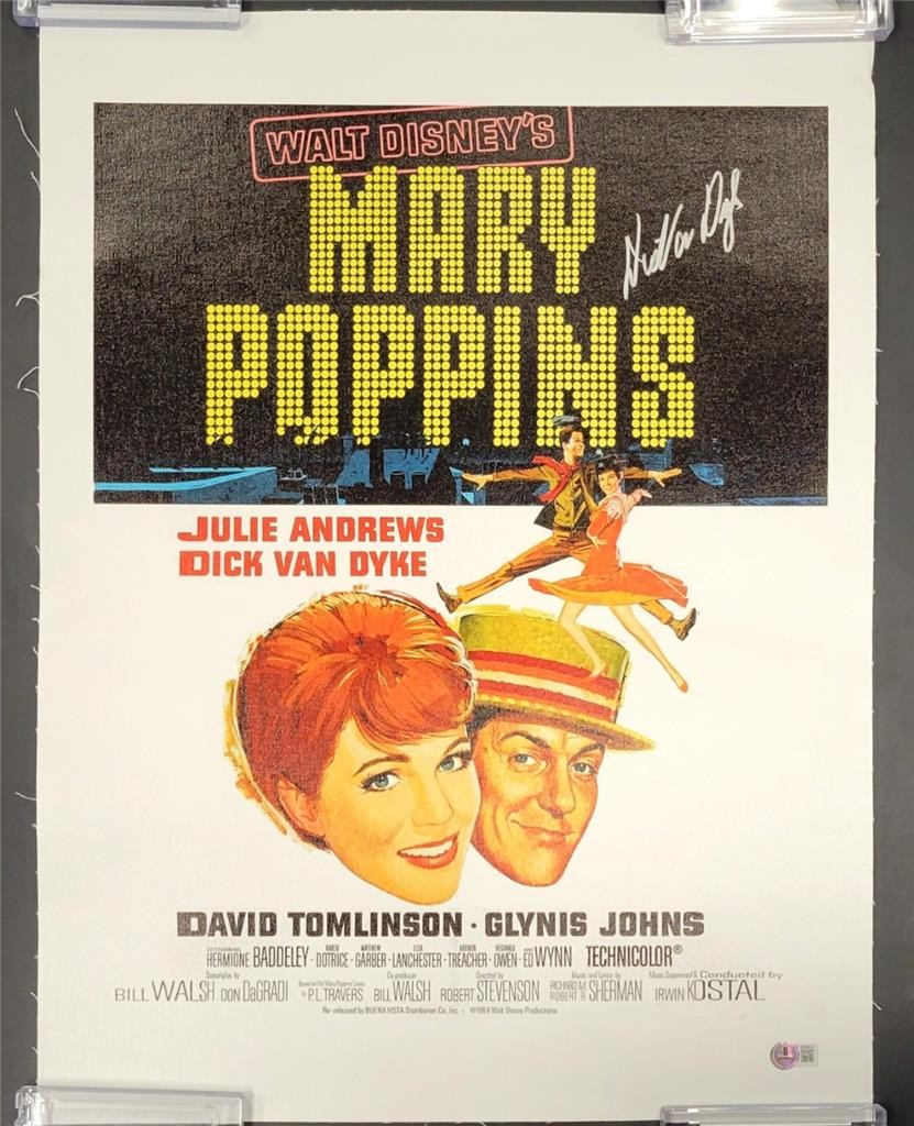 Dick Van Dyke autograph signed Mary Poppins 16x20 Canvas Photo ~ Beckett BAS