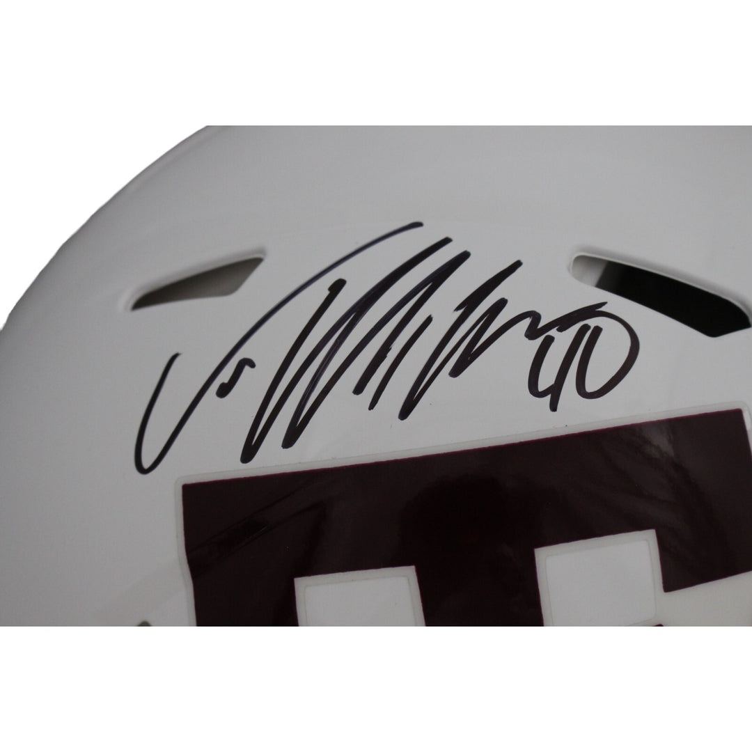Von Miller Signed Texas A&M Aggies Authentic White Full Size Helmet BAS 48677