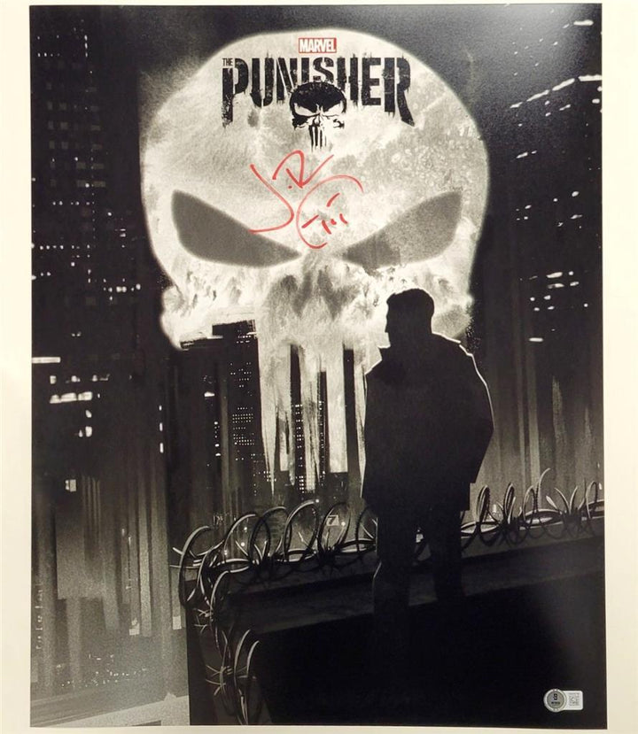 Jon Bernthal signed Marvel Punisher 16x20 photo sketch autograph ~ Beckett BAS