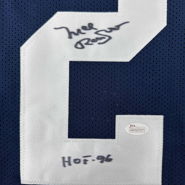 Autographed/Signed Mel Renfro HOF 96 Dallas Thanksgiving Day Jersey JSA COA