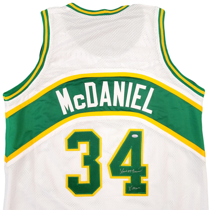 Seattle Supersonics Xavier McDaniel Auto Signed White Jersey "X-Man" MCS Holo