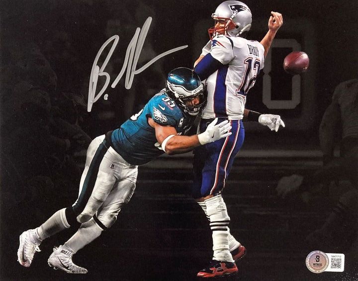 Brandon Graham Signed 8x10 Philadelphia Eagles Brady Strip Sack Photo BAS ITP