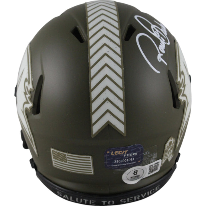 Ronde Barber Autographed Tampa Bay Buccaneers 22 STS Mini Helmet Beckett 49225