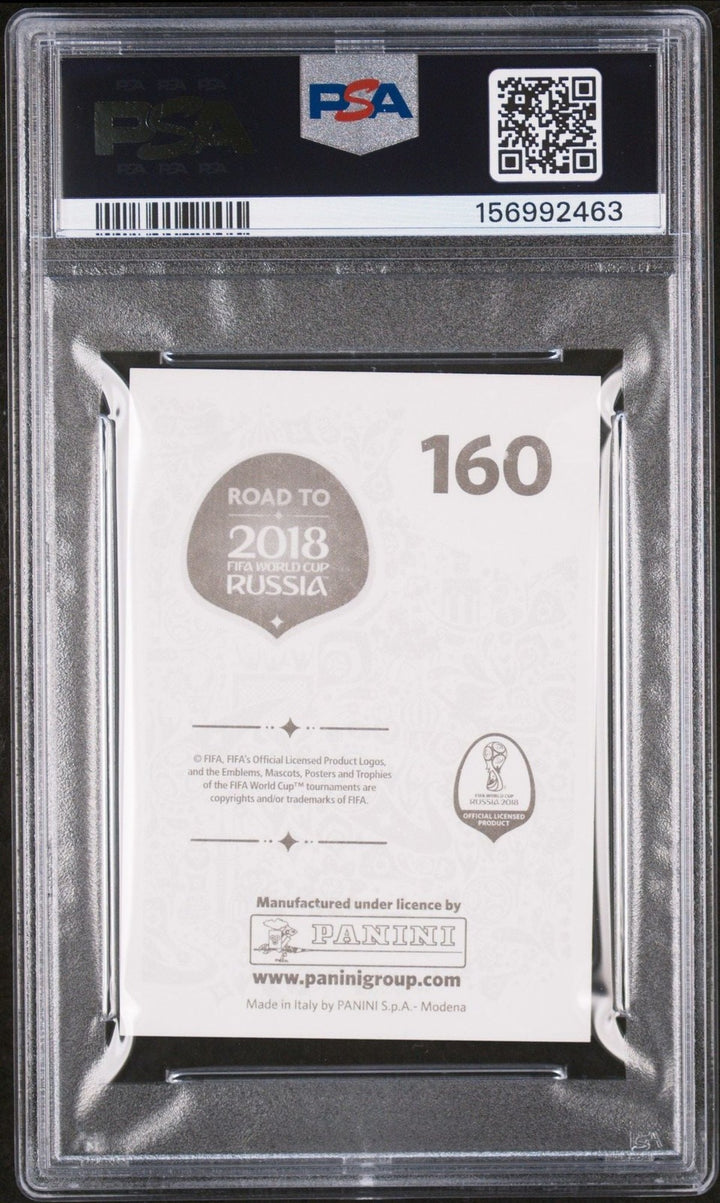 Graded 2018 Panini WC Cristiano Ronaldo #160 Portugal Stickers Card PSA 10