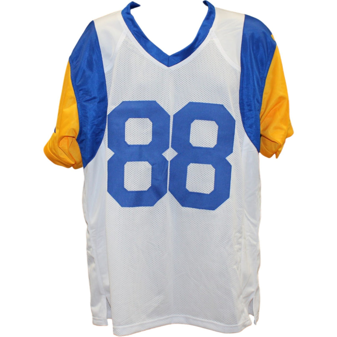 Torry Holt Autographed/Signed Pro Style Sz XL Jersey White Beckett W 58513