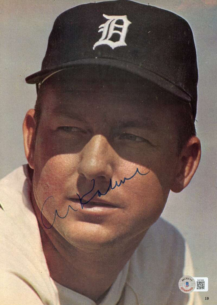 Al Kaline Beckett BAS Signed  Vintage 8x10 Photo Autograph 4