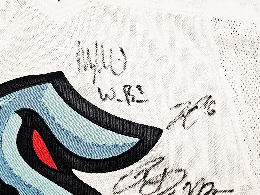 Seattle Kraken Inaugural Season Auto White Adidas Jersey 24 Sigs #/50 Fanatics