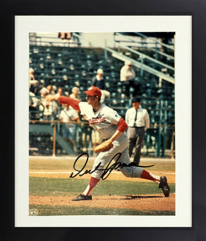 Dick Bosman signed Washington Senators MLB 8x10 Photo Framed- COA  1974 No Hit