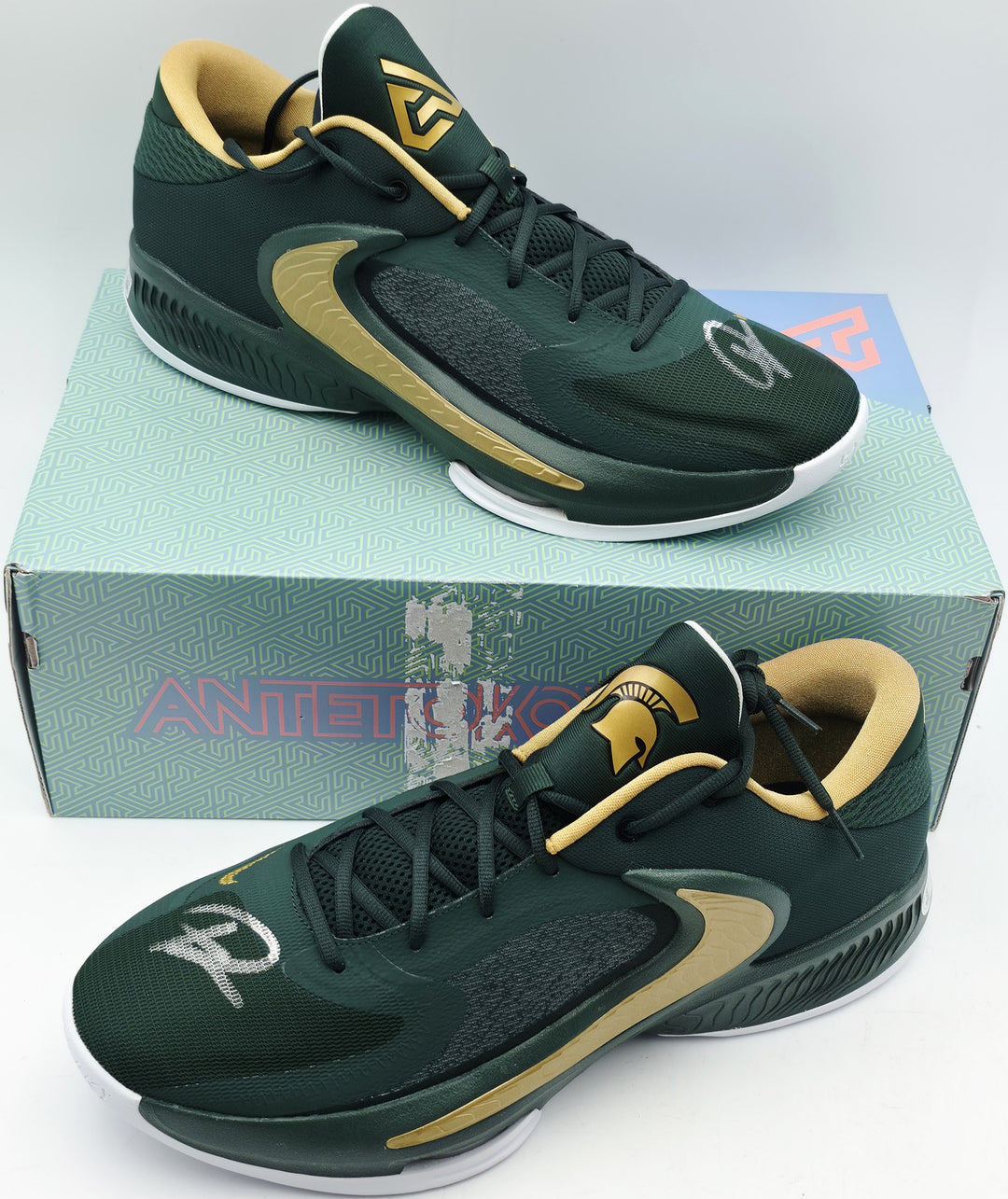 Giannis Auto 2022 (PE) Promo Michigan State Nike Zoom Freak 4 Game Shoes Size 16