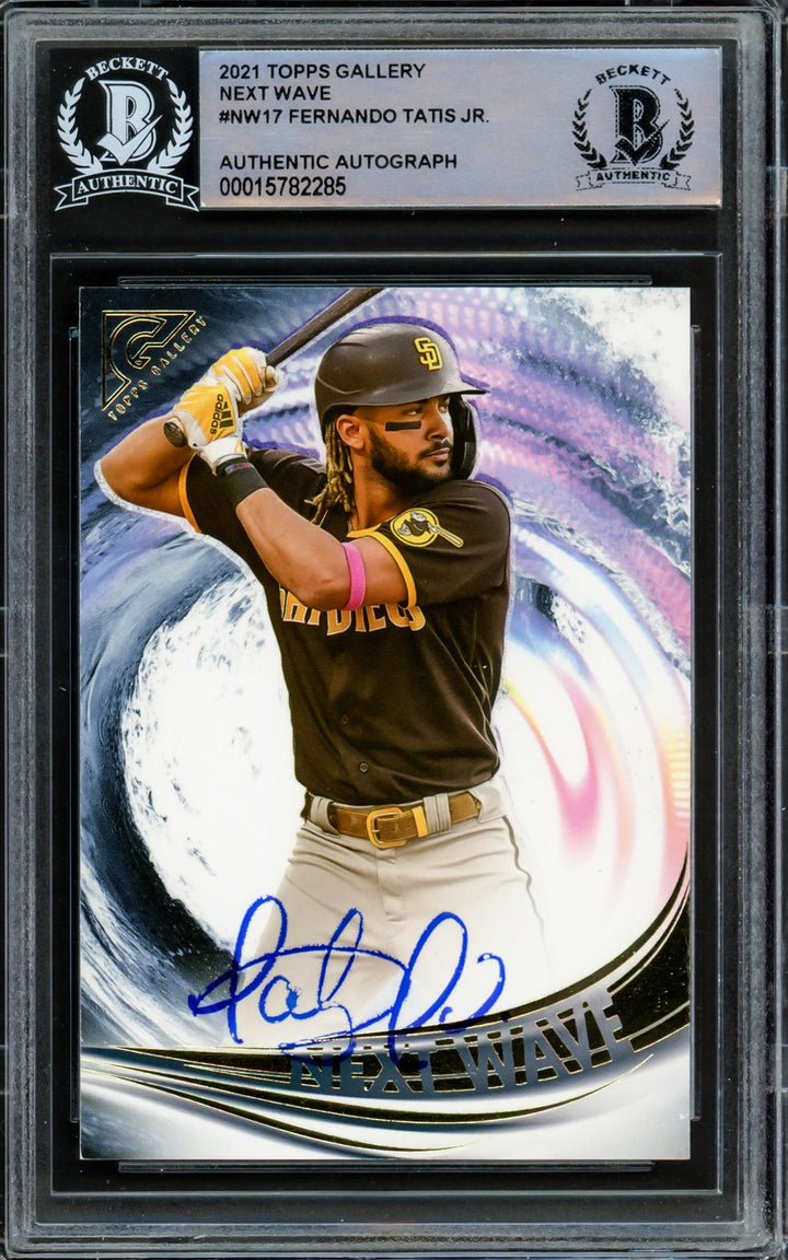 Fernando Tatis Jr. Signed 2021 Topps Gallery Next Wave Card #NW-17 San Diego