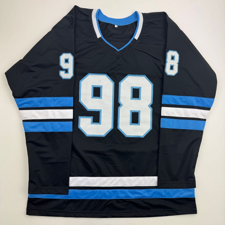 Autographed/Signed Mikhail Sergachev Utah Black Hockey Jersey JSA COA