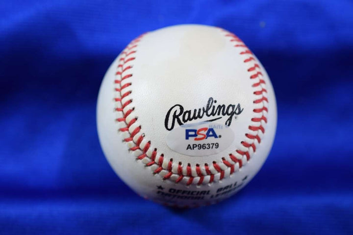 Lou Brock Rickey Henderson PSA DNA Autograph National League ONL Signed Baseball