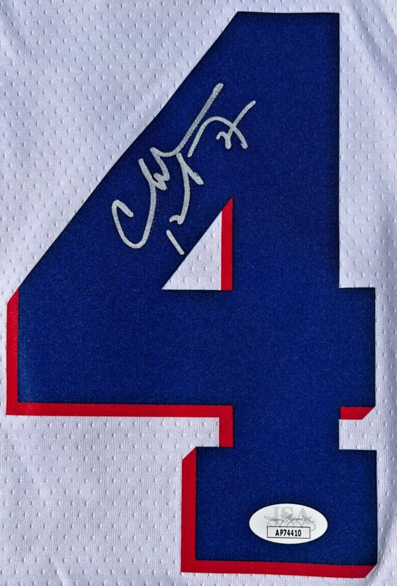CHARLES BARKLEY SIGNED PHILADELPHIA 76ERS BASKETBALL JERSEY TEAM USA JSA COA