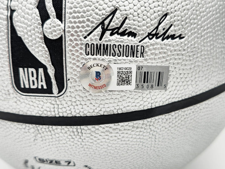 Allen Iverson Auto Platinum Edition Composite Leather Basketball 76ers Beckett