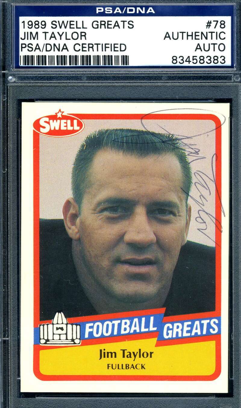 Jim Taylor PSA DNA Coa Signed 1989 Swell Autographed