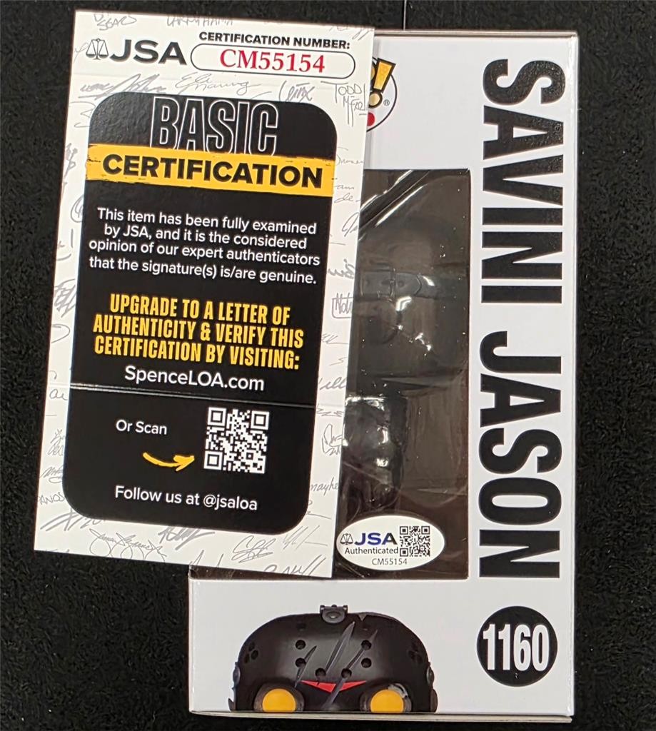 Tom Savini signed Jason Friday the 13th Funko Pop! #1160 red autograph JSA
