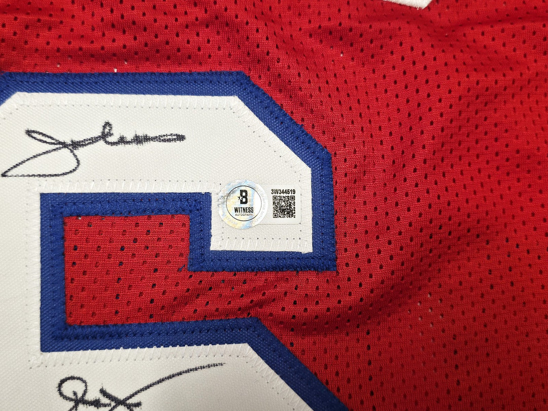 Philadelphia 76ers Julius "Dr. J" Erving Signed Red Jersey Beckett Witness