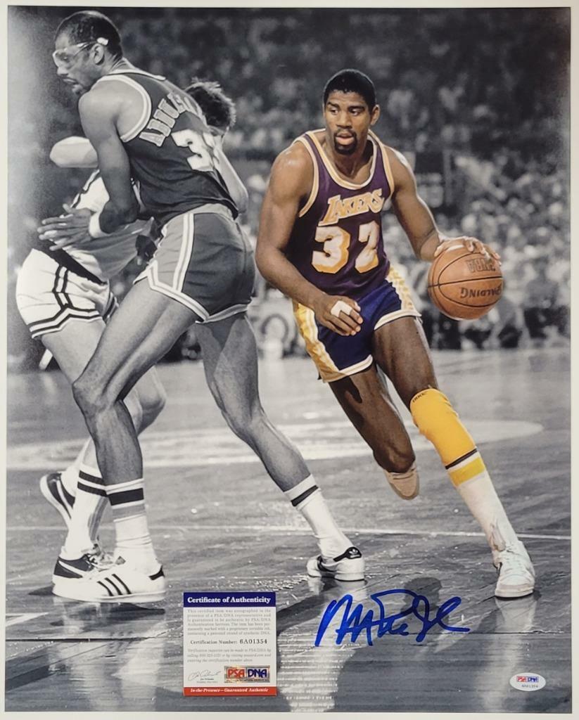 Magic Johnson autograph signed 16x20 Photo #3 Lakers ~ PSA/DNA COA