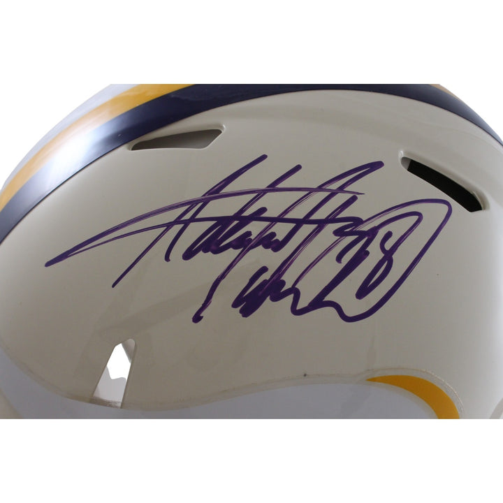 Adrian Perterson Signed Minnesota Vikings Pro Retro Helmet Beckett WIT 57522