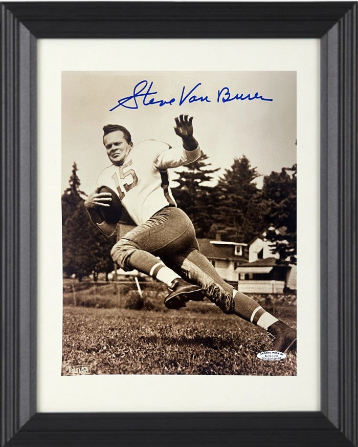 Steve Van Buren signed Philadelphia Eagles NFL 8x10 Photo Framed - COA/HOF 1965