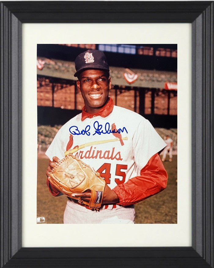 Bob Gibson signed St. Louis Cardinals 8x10 Photo imperfect Framed-Tuff Stuff COA