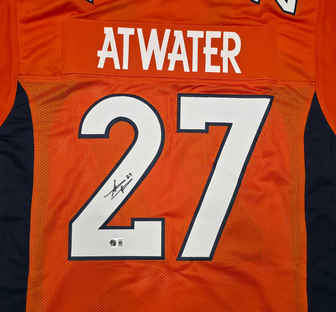 Denver Broncos Steve Atwater Signed Orange Jersey Beckett BAS Witness