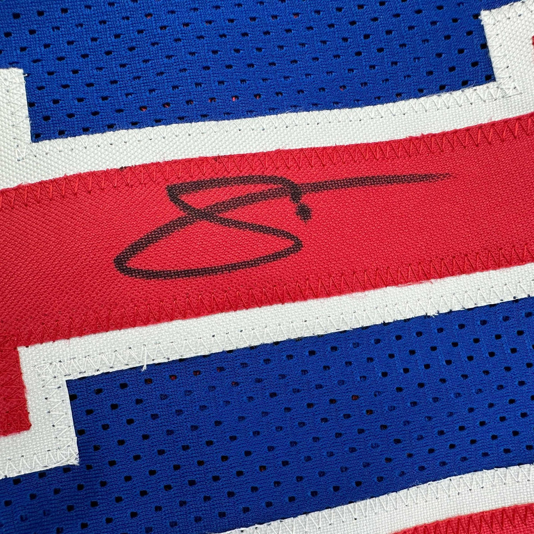 Autographed/Signed DeMar DeRozan Sacramento Blue KC Retro Jersey BAS COA