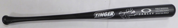 Pablo Sandoval Signed Oakley Bat Giants "WS Champs 10/12" Beckett #BU87133